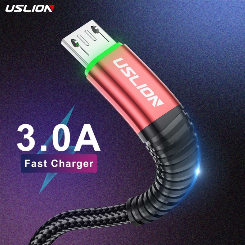 LED Lighting Micro USB Cable Data Transfer 3A Fast Charging Charger Wire For Samsung Xiaomi Android Micro USB Phone Cable