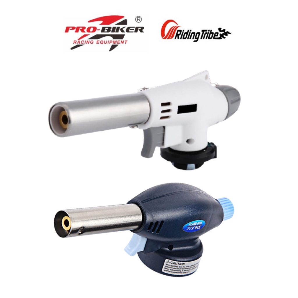 Probiker Flame Gun Blow Torch Butane Gas Torch Gun Camping Gas Torch Burner Welding Burner Gas Gun Pistol Api Tiup Obor