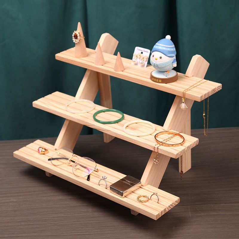 Figurine Wooden Display Stand Toy Storage Figure Display Rack Jewelry Stair Perfume Shelf Rack Anime Handmade Storage Rack