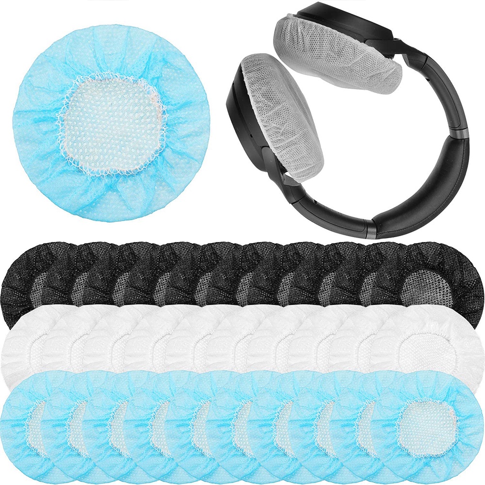 100Pcs/Bag Disposable Headphone Cover Nonwoven Earmuff Cushion Eco-friendly 10-12CM Headset Cushions Covers Protective Tools