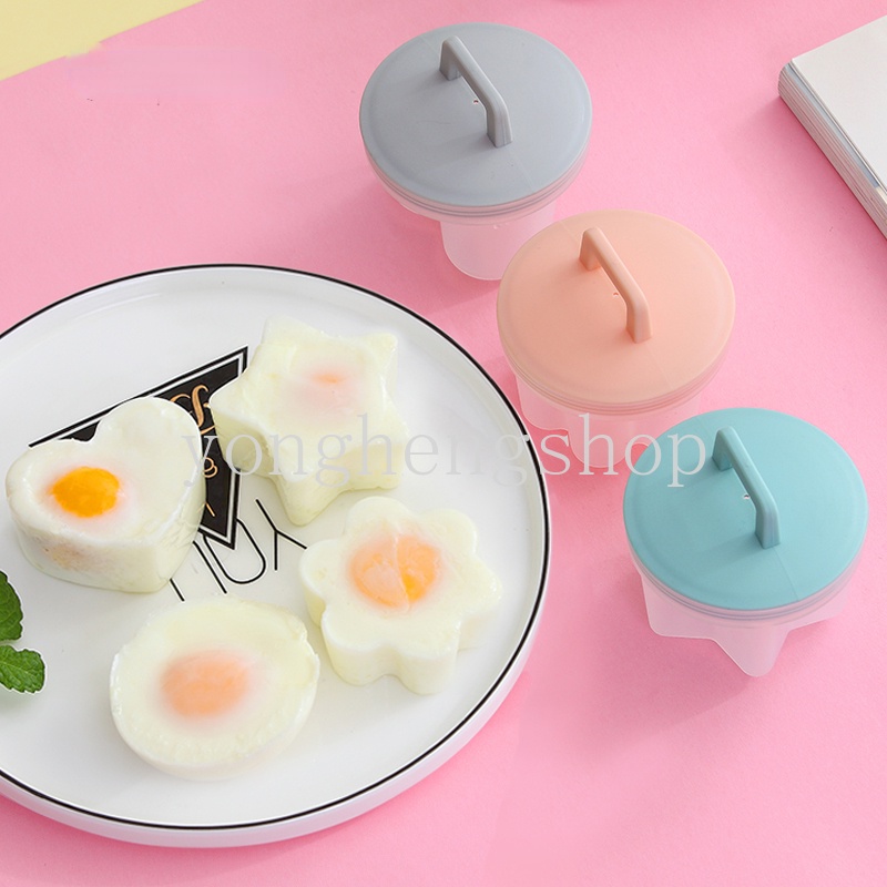 Creative Cute Egg Cooker Heart Animal Shaped Steamed Egg Boiler Poached Egg Mold with Lid Jelly Pudding Mould Kids Breakfast Favor Bento Maker Kitchen Cooking Tool