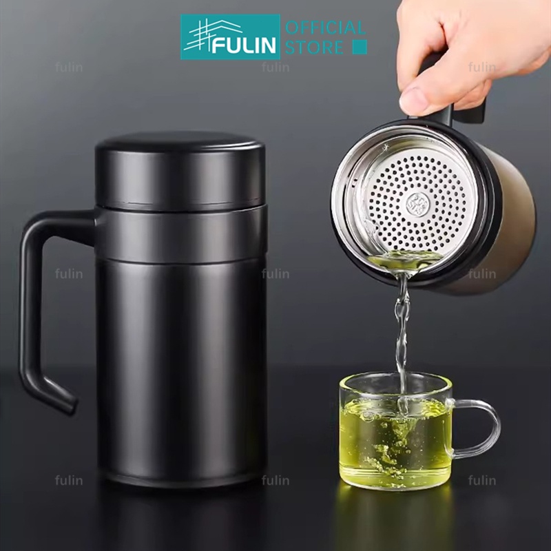 Office Insulated Tea Cup Coffee Mug with Lid Stainless Steel Thermos Cup Vacuum Flasks 400ml Portable Water Bottle