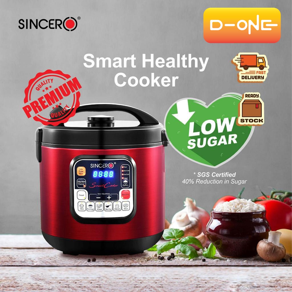 [6L] Sincero Smart Healthy Rice Cooker Periuk Nasi Low Sugar SEMI PRESSURE COOKER