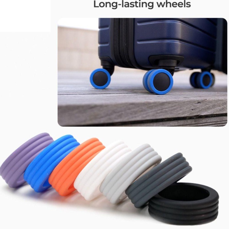 Protect your luggage wheels with our 8-piece set of travel protectors