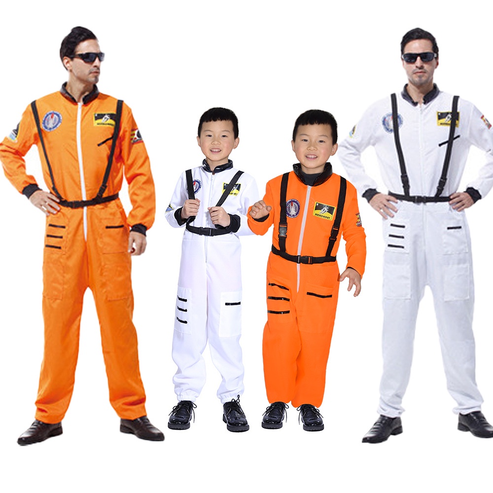 Children Space Suit Stage Performance Costume cos Flight Jumpsuit Adult Astronaut Clothes