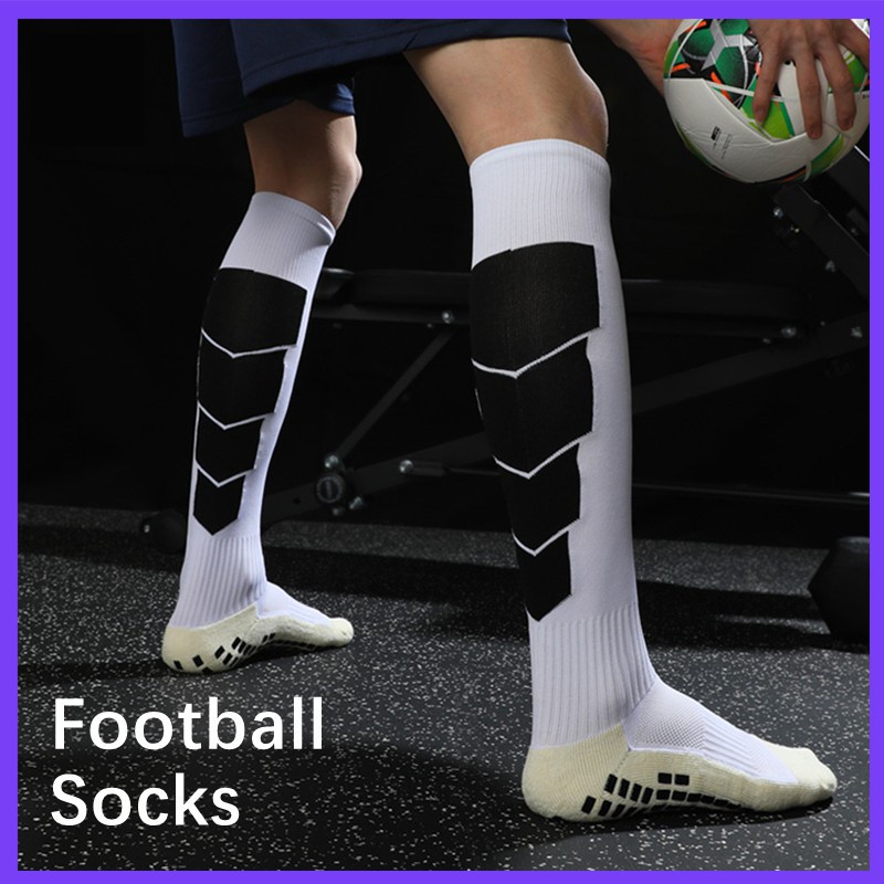 46cm Knee High Long Mens Womens Anti Non Slip Skid Grip Soccer Football Team Sports Socks Stockings For Men