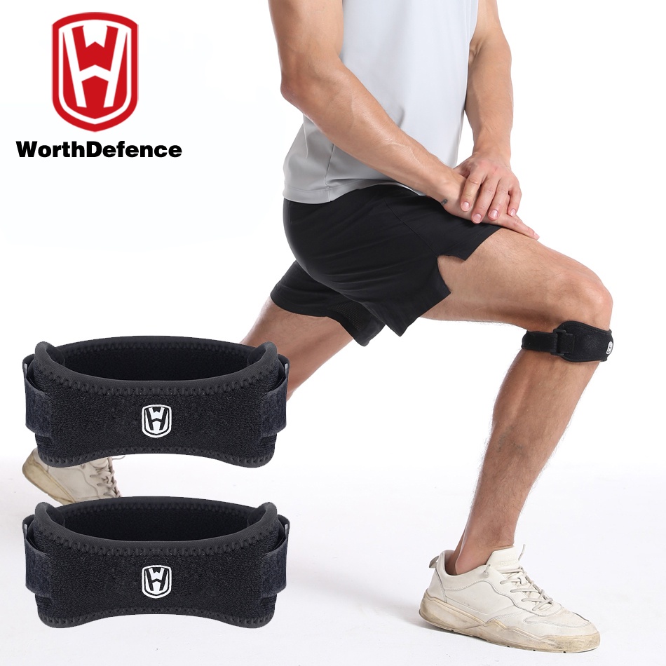 WorthDenfence Sports Patella Brace Adjustable Strap EVA Kneepads Knee Support Pad Protective Gear Basketball Volleyball Protector