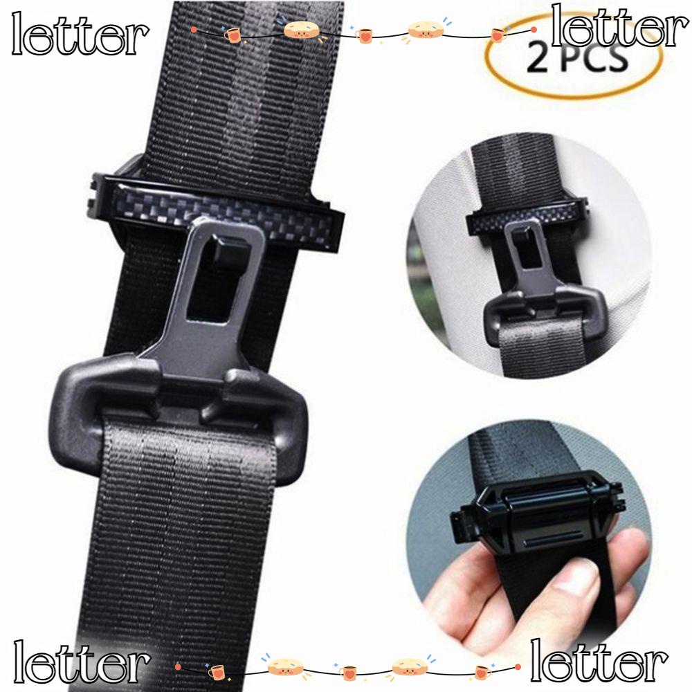 LETTER 2 Pcs Truck Van Car Seat Universal Seatbelt Stopper Belt Safety Adjuster Clip Adjustment Lock Auto Extension Improves Comfort Fastener Socket Clamp Buckle/Multicolor