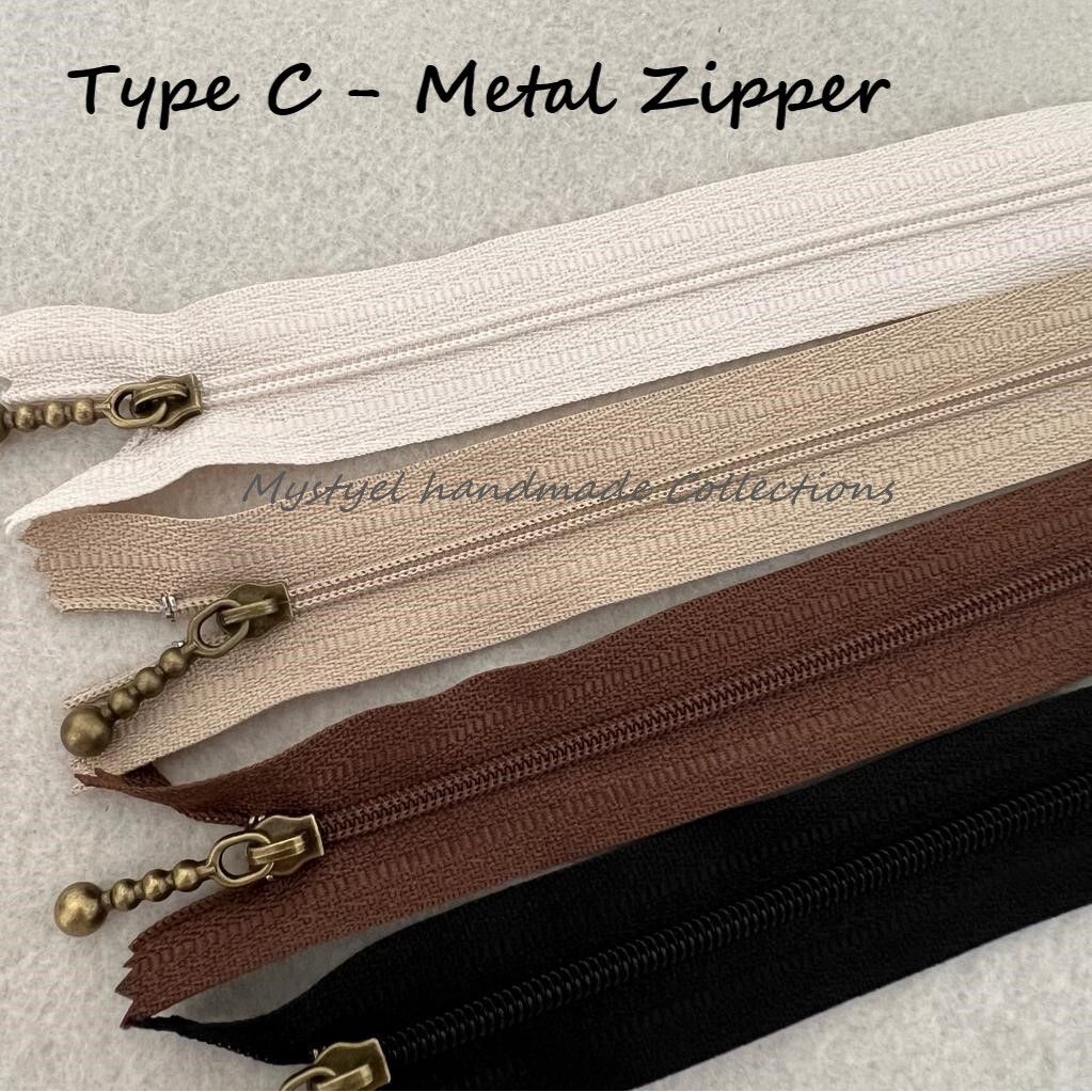 Zip Metal #3 TYPE C Zipper Metal Nylon Closed-end Zipper 闭尾拉链 DIY Bag Accessories Craft Crochet Knitting