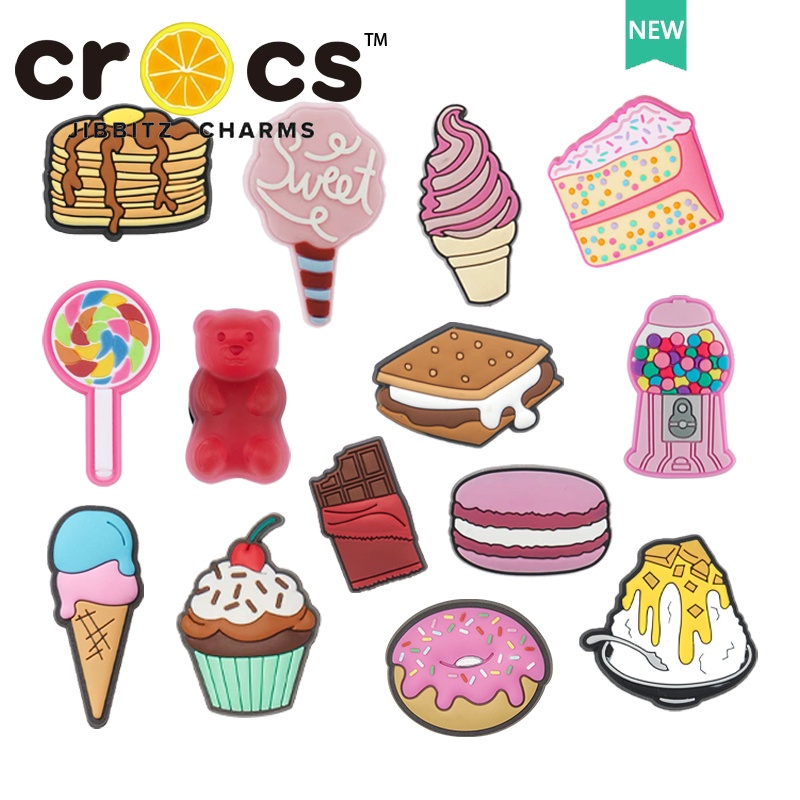 jibbitz cross charms Gourmet Series Shoe Buckle Shoes Flower Hole Accessories Creative DIY Dessert Pattern