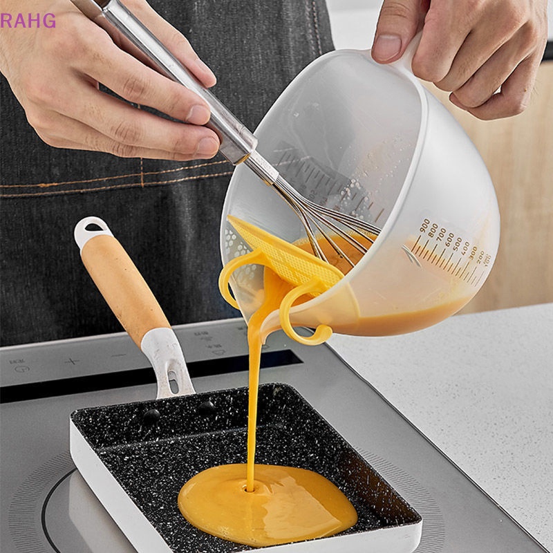 RAHG Beaten Egg Bowl Egg Strainer Baking Graduated Measuring Cup With Filter Plate NEW