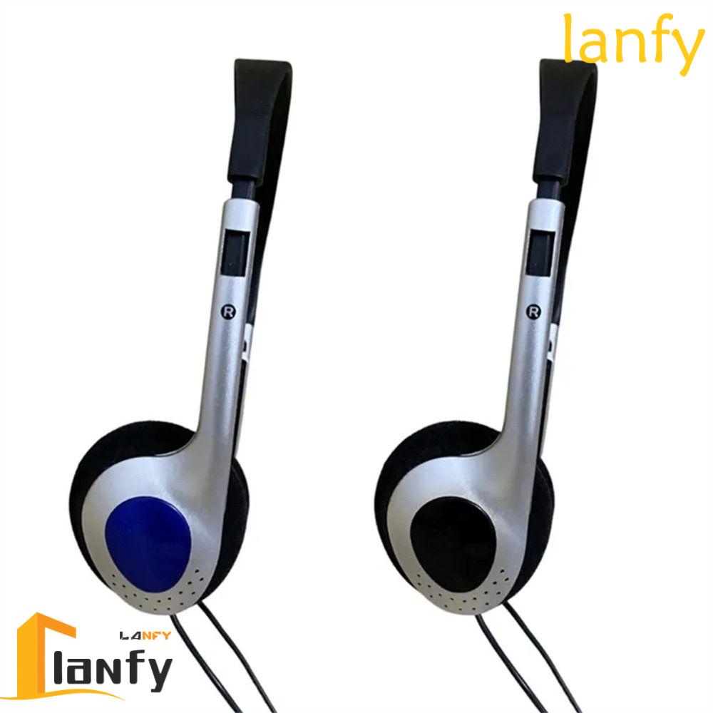 LANFY Y2k Headphones, 80s 90s Retro Headphone, Fashion Style Blue Black Wired Vintage Retro Headset for CD/Walkman/Mp3