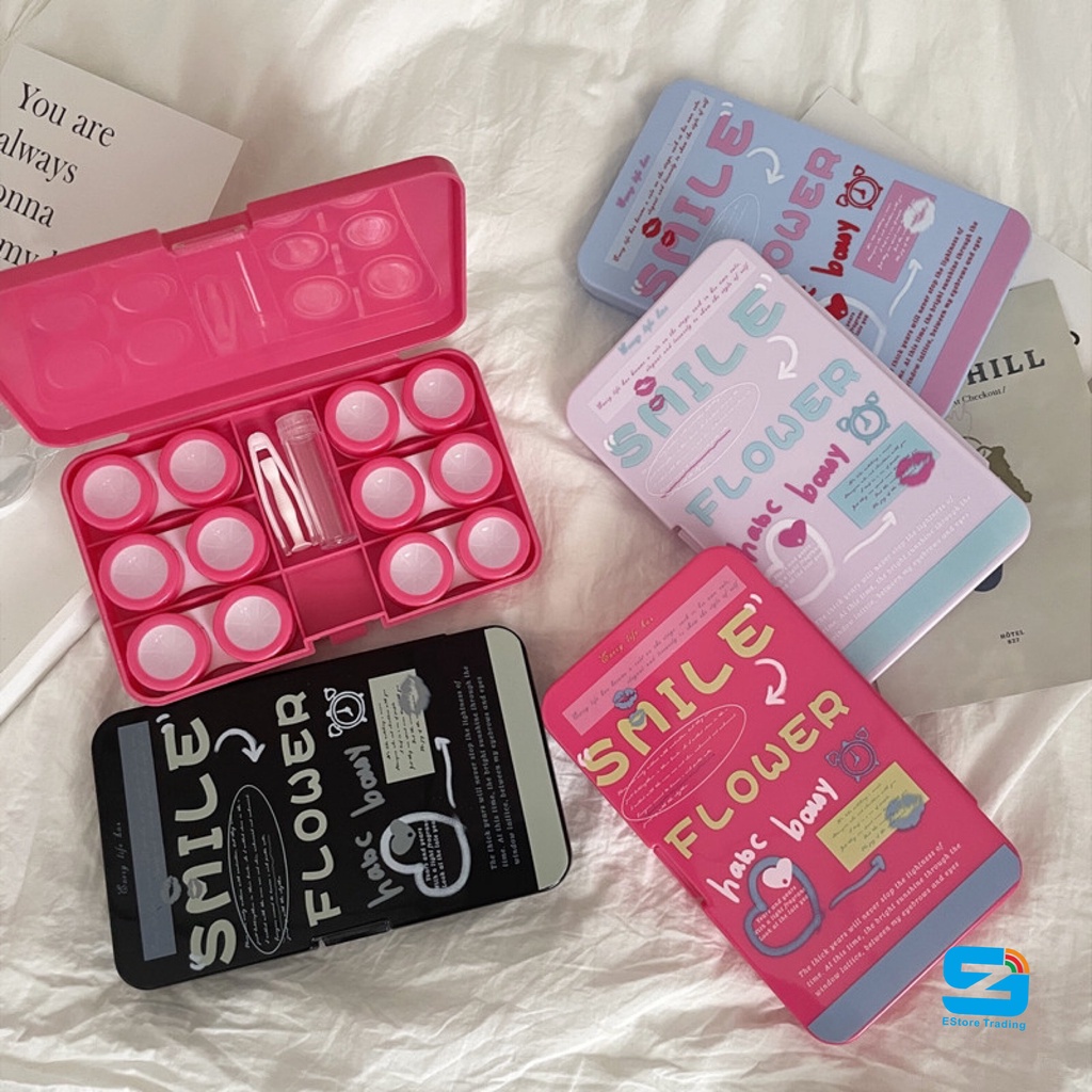 (6pairs/Box) Dopamine Color Contact Lens Cases 热门多巴胺色系隐形眼镜盒(一盒6对)-AS953