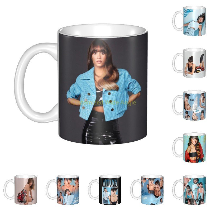 【New】Spanish Music Singer Aitana Coffee Mug DIY Customized Ceramic Mug Cup Creative Gift Outdoor Work Camping Cups And Mugs