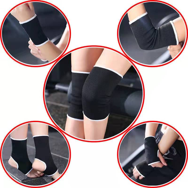 2Pcs Black Sports Protective Gear Elbow Knee Pad for Gym Fitness Protector Health Protection