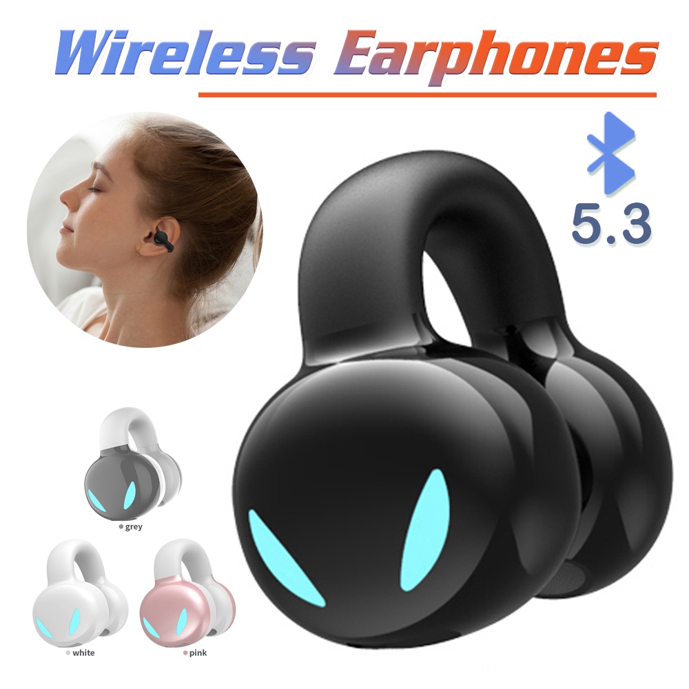 Open Single Ear Wireless Bluetooth Headphones Clip on Earbuds Earbud & in-Ear Headphones Wireless Sport Earbuds