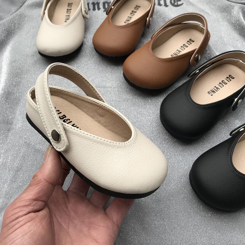 [Limited Time Special Offer] Children's Shoes Baby Leather Spring Summer New Style Breathable Korean Princess Anti-Slip Soft Sole Versatile Toe-Toe Sandals Sweet Comfortable