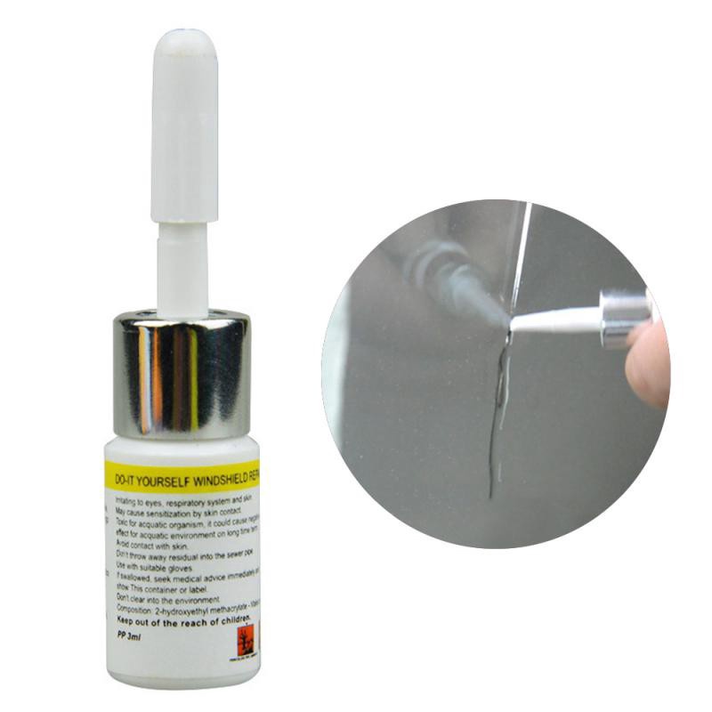 3 Sets Automotive Glass Nano Repair Fluid Car Window Windshield Glass Crack - White New Version