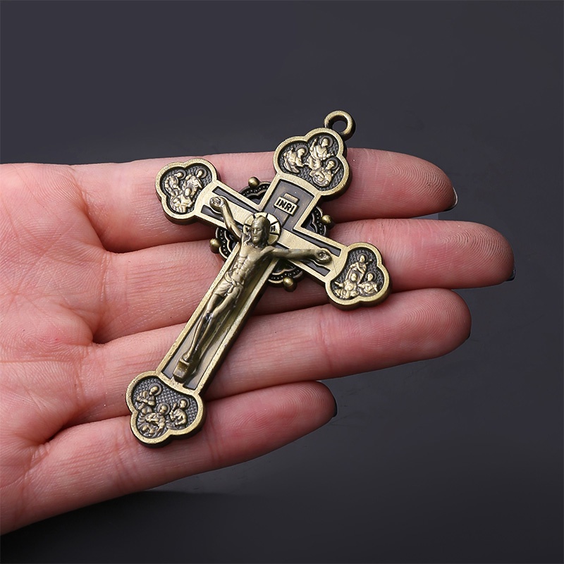 1 piece/religious Christ religious cross medal pendant, medal necklace, keychain accessory, religious cross finished product