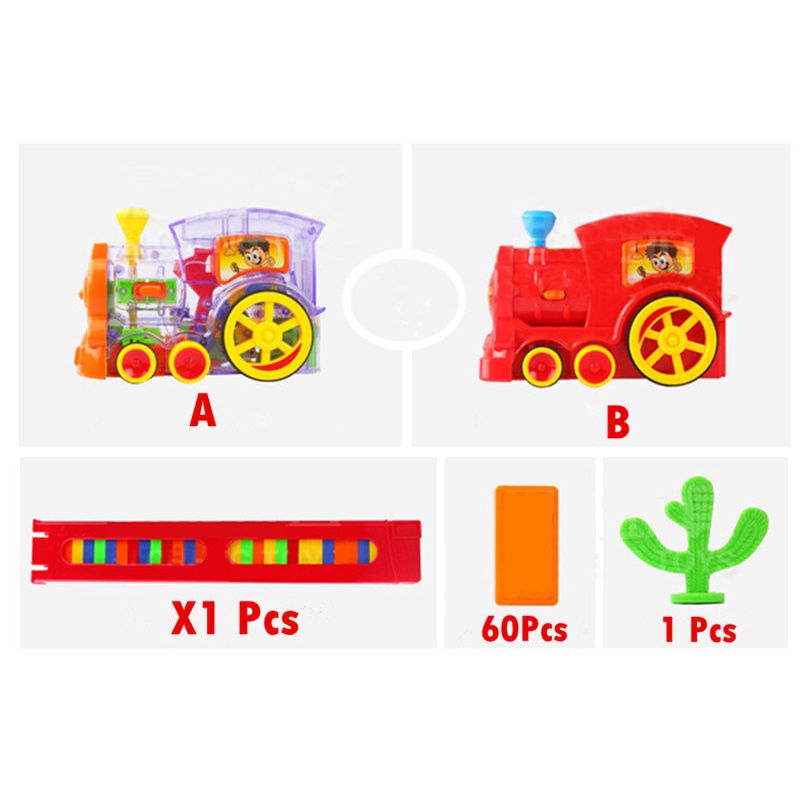 Quality Have Automatic Domino Brick Laying Toy Train Car Set Bridge Bell kit Colorful Plastic Dominoes Block DIY Birt... - Image 4