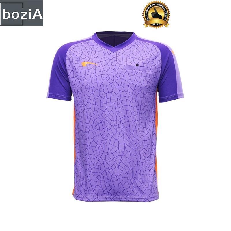 bozibbKronos Referee Shirt Uniform 2023 Jersey- Official New Bola Sepak Kelabu Training Jersey Custom Men Football Soccer Uniform Professional Kronos Officials Referee Tee