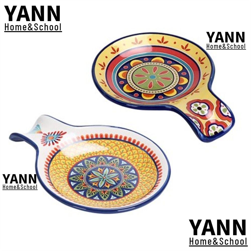 YANN Spoon Rest, Ceramic Havana European Style Tableware, Warming Gift Latin Dishwasher Safe Spoon Holders Kitchen