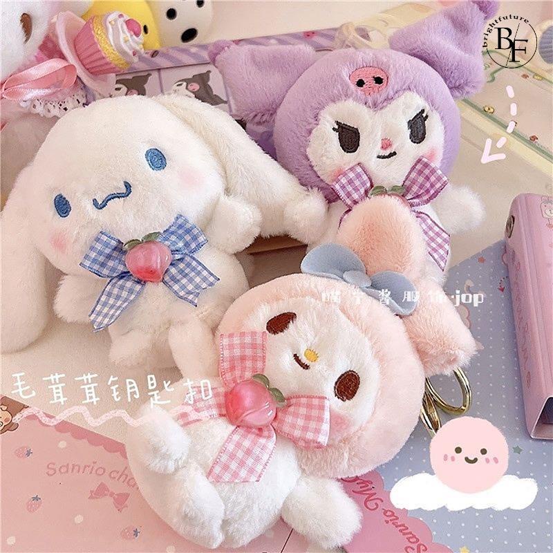 12cm Kuromi Cinnamoroll Kt Cat Kawaii Cartoon My Melody Purin Dog Plush Toy Anime Stuffed Animals Cute Plushie Pendant Doll Toys