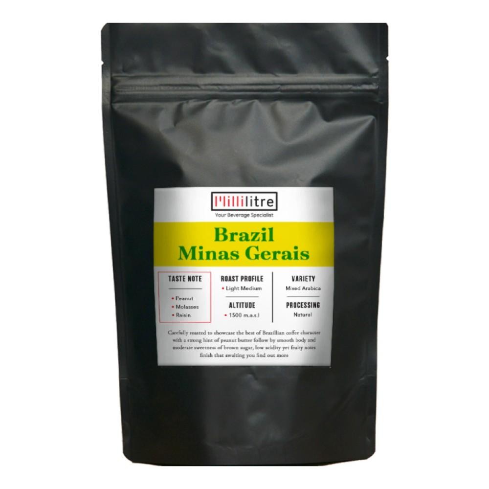 [ Local Ready Stock ] Millilitre Brazil Minas Gerais Coffee Bean Kopi Drink Grind Brew Caffeine 250g