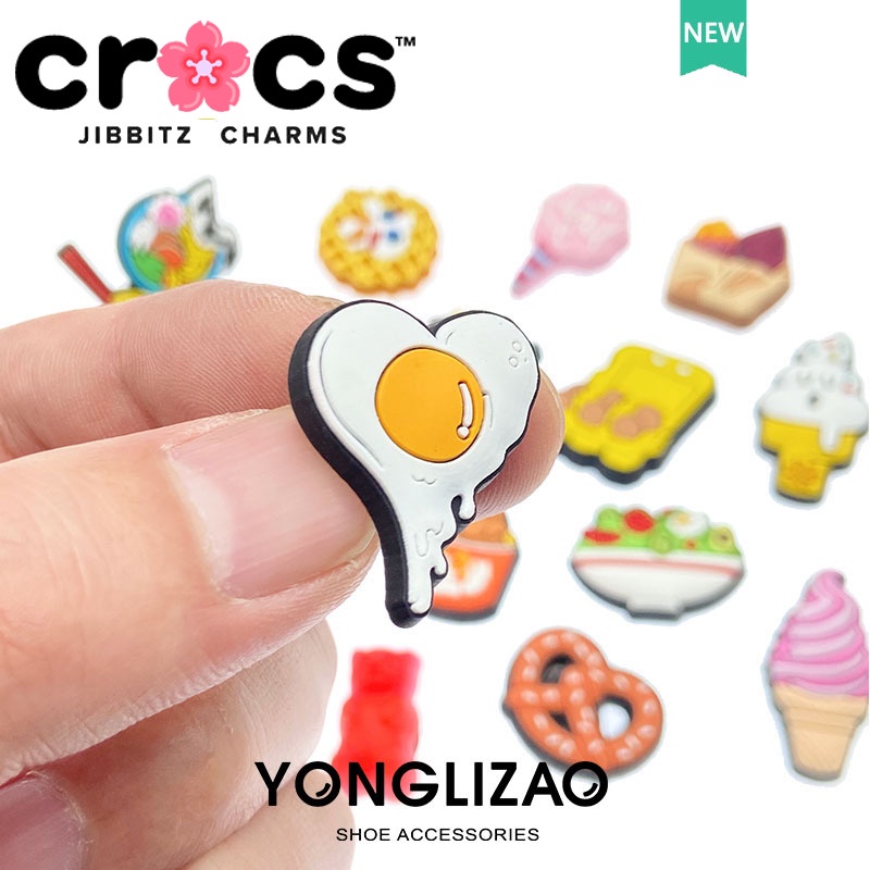 Jibbitz cross charms Shoe Buckle Hole Shoe Accessories Gourmet Dessert Series Fun Cute Decorative Buckle