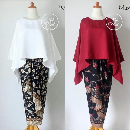 Versatile Must Kebaya Modern JUMBO PUTIH Suit White Batwing Graduation More - Image 5