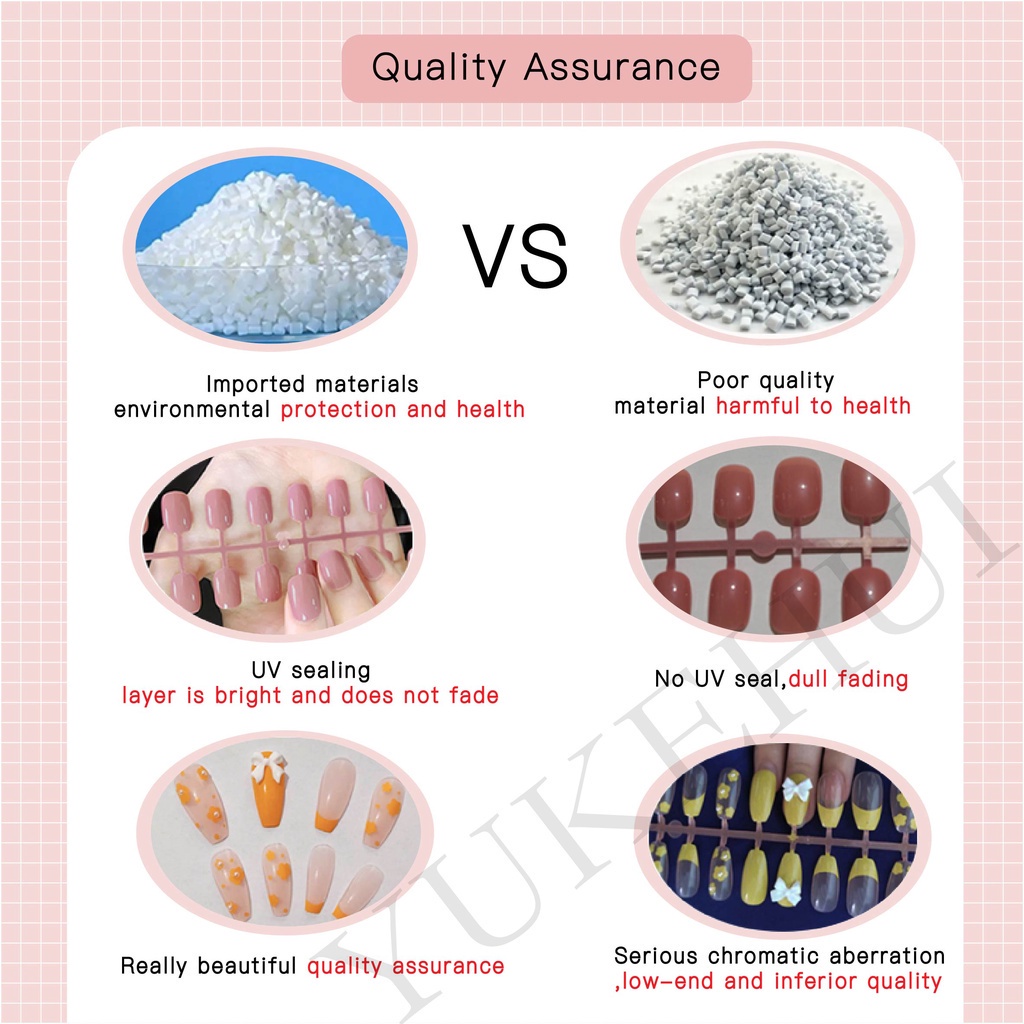 Versatile Purpose YUKEHUI toe nail fake nails long sticker press 美甲片 甲片 假指甲 穿戴美甲 指甲貼片... - Image 2