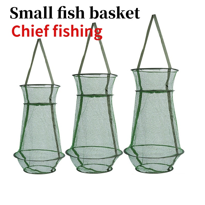 Foldable Nylon fishing basket Big belly fish basket Fisherman's Crab Basket Fishing protection cage fishing string bag Shrimp pouch Shrimp baske Fishing gear fishing tackle Fishing tool accessories Cage memancing Cage Crab 魚護 釣魚籠 螃蟹籠 蝦籠 釣具 魚具 尼龍魚簍 網簍