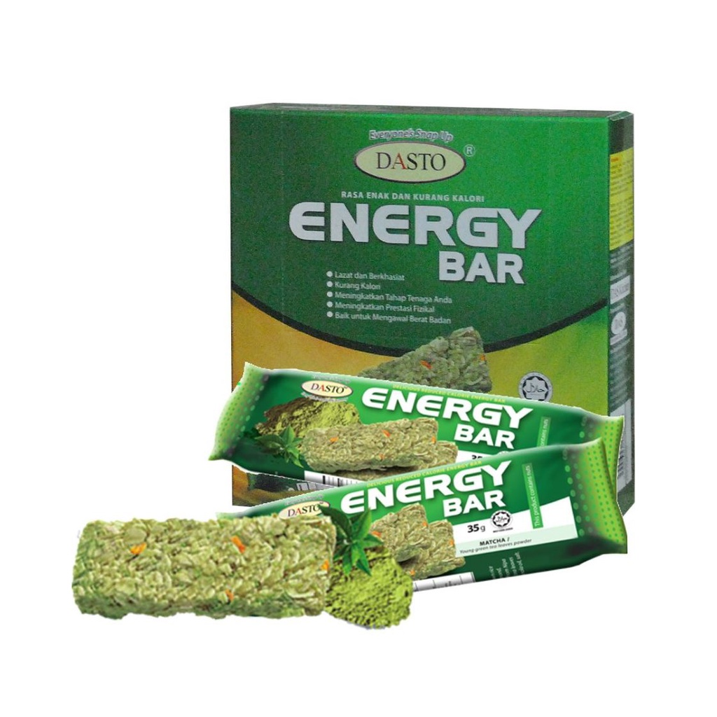 [Clearance] Dasto Energy Bar Matcha Green Tea Powder by Dr Aishah Solution (35g x 6 Bars) [EXP: Jul/2024]