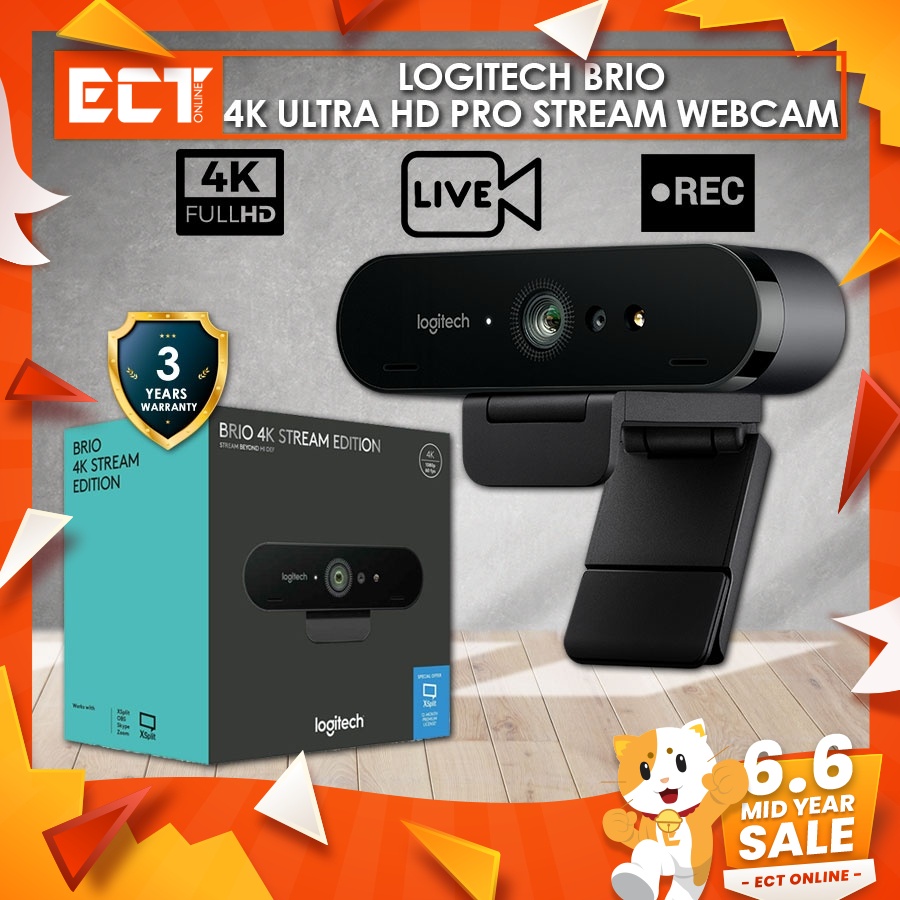 Logitech BRIO 4K Ultra HD Pro Stream Webcam | Shopee Malaysia