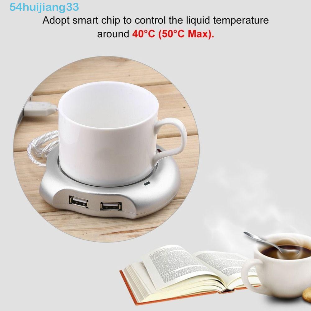 HUIJIANG USB Warmer Hot High Quality Mug Coasters Wired Chocolate Insulation Plate with 4 Port Hub USB