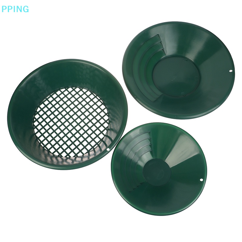 [LOV] 10/14/15 inch Washing Gold Panning Machine Screen Mining Screen Metal Detection Tools Sieve Gold Pan Green Plastic Bowl LOV