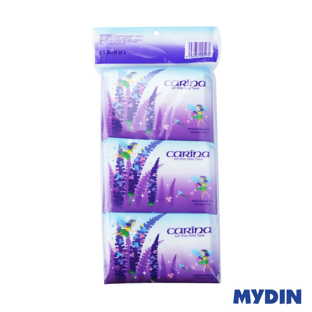 Carina Wallet Tissue 3ply 6x10s