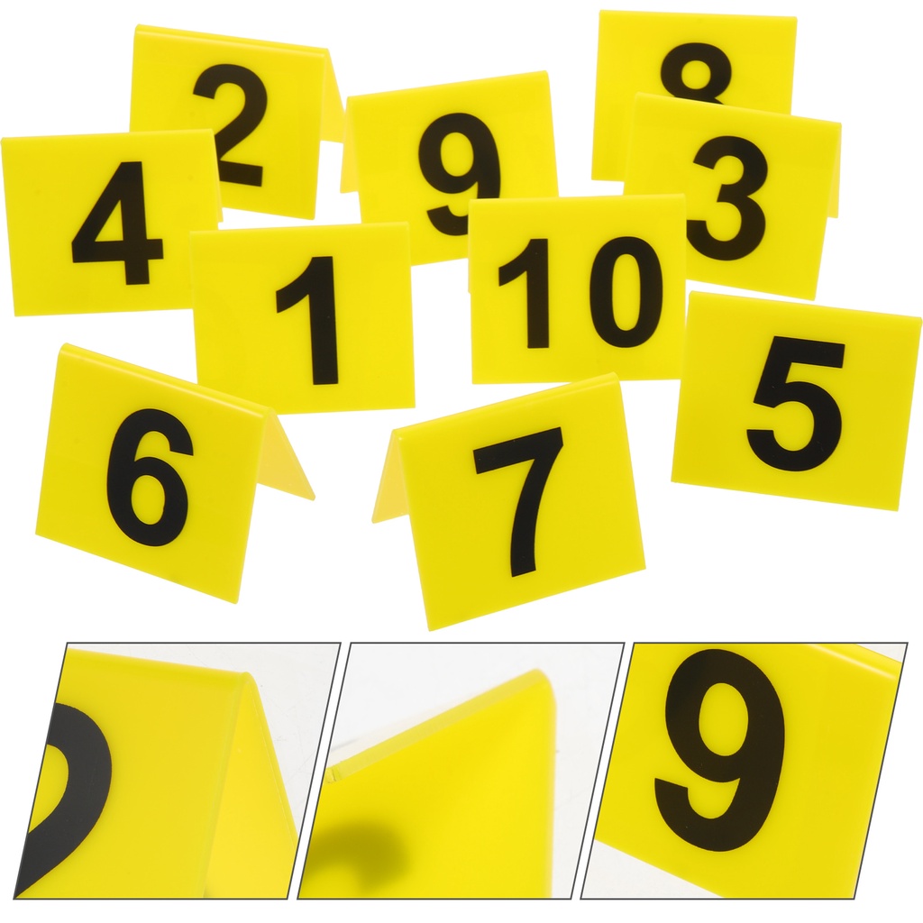 10Pcs Evidence Markers Number Marker Evidence Marker Acrylic Number Marker Restaurant Table Numbers for Game