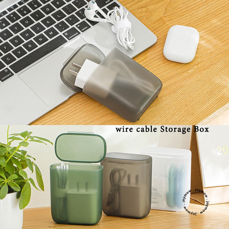 Travel Wire Cable Storage Box Portable Headphone Charger Wires USB Gadget Storage Box Charger Holder