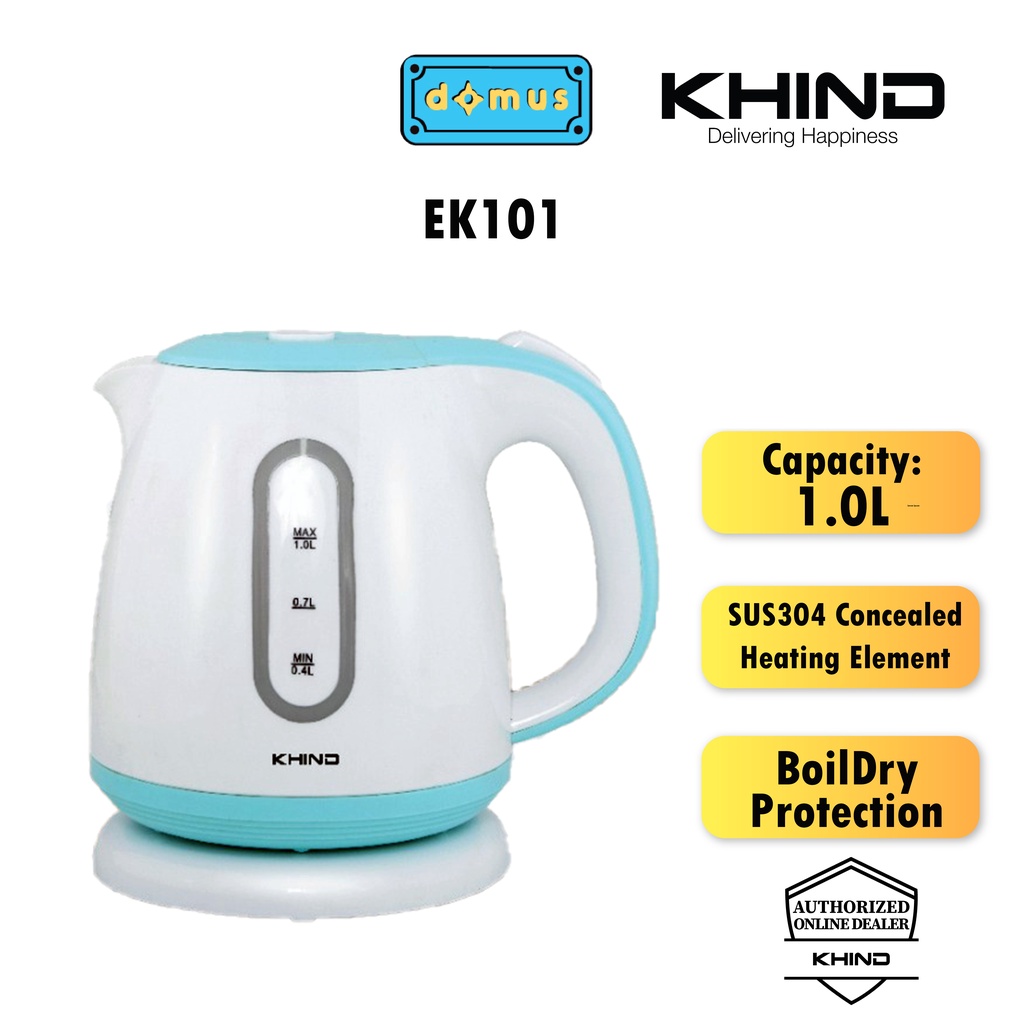 [NEW] Khind Electric Jug Kettle (1.0L) EK101