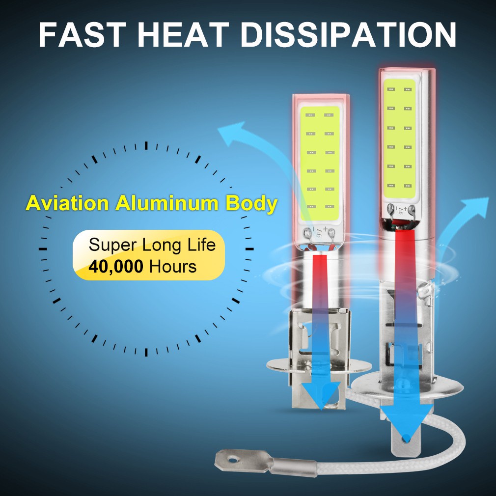 Quality Essential 6000k White COB LED Bulb Light 10W H1 H3 H27 881 880 Car Fog Super Bright Multi Durable - Image 2