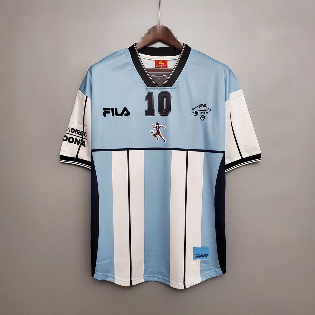 Retro Jersey 2001 Maradona Souvenir Sports Football Uniform