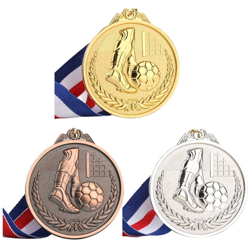 【Ready Stock】Commemorative Medal Gold Silver Bronze Football Competition Medals Souvenir Gift [companion.my]