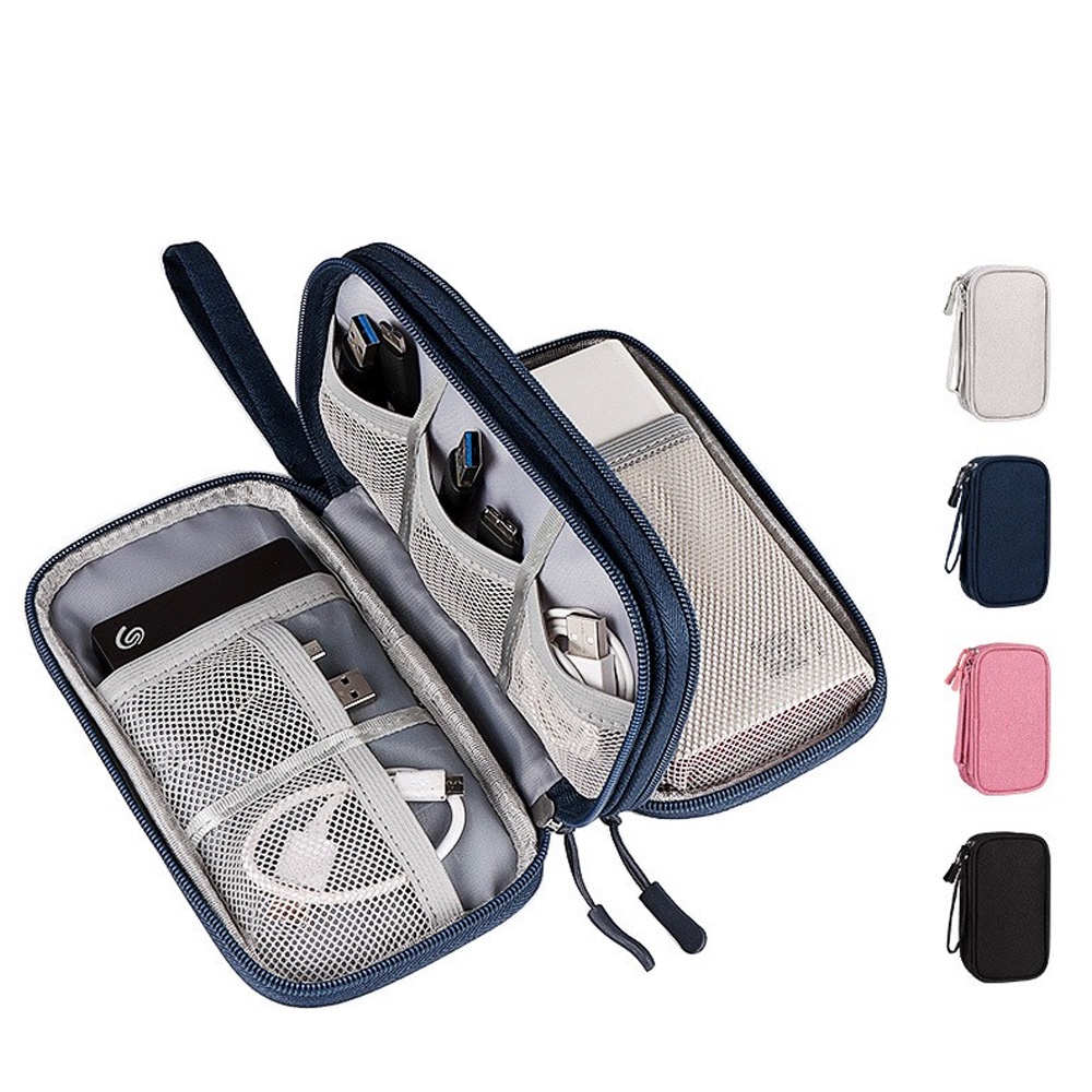 Portable Earphone Storage Bag /Hard Shell Digital Gadgets Case EVA Bluetooth Bag/ Data Cable Charger U Disk Protective Cover/Waterproof Pressure-proof Bag