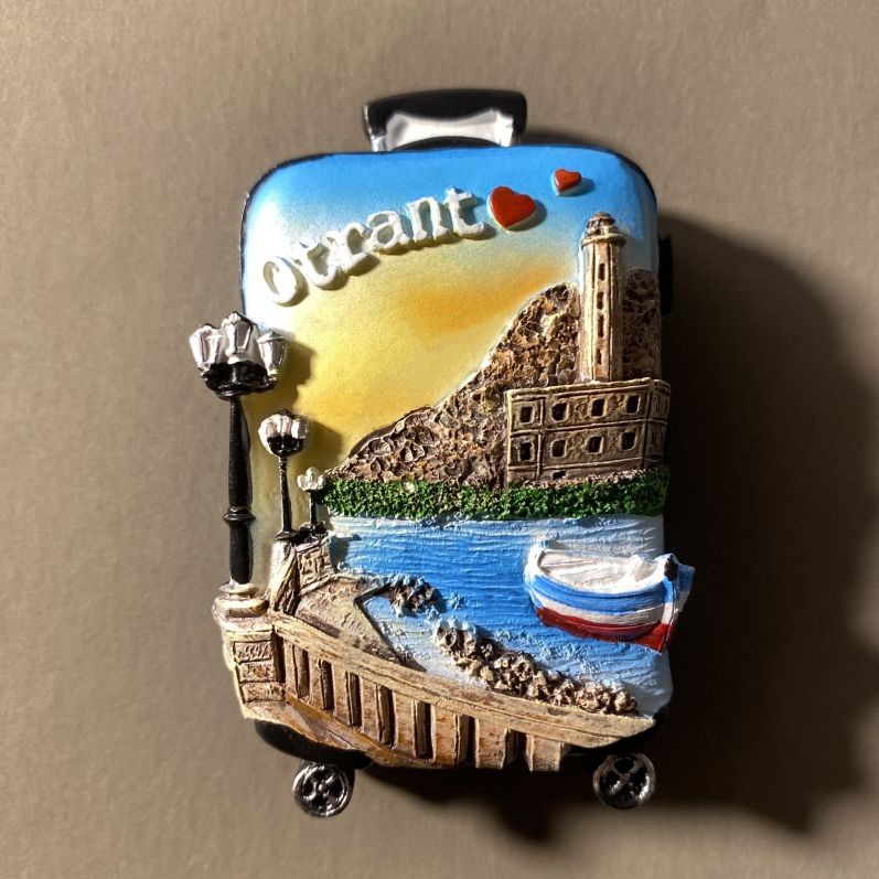 Italian Otranto Luggage Refrigerator Magnets Resin Handmade Creative Souvenirs Home Decoration