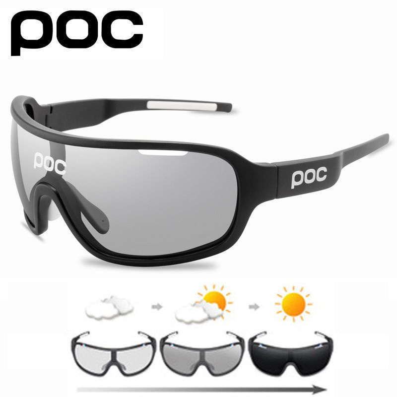 Genuine POC Smart Photochromic Cycling Glasses Outdoor Sports Men Women Bicycle Goggles Polarized