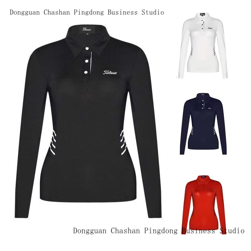 2023 New Titleis Golf Clothing Women's Customized Long Sleeve Quick drying Moisture wicking POLO T-shirt Outdoor Top Customizable