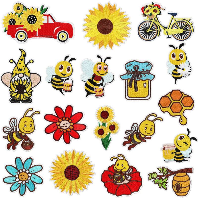 Bee Series Hot Melt Adaptive Embroidery Patch Bag Clothing Ioning Patch