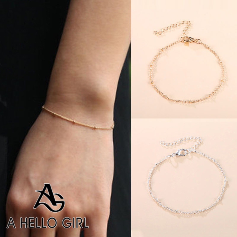 Fashion and Simplicity Copper Bead Chain Bracelet Simple Copper Bead Bracelets A HELLO GIRL