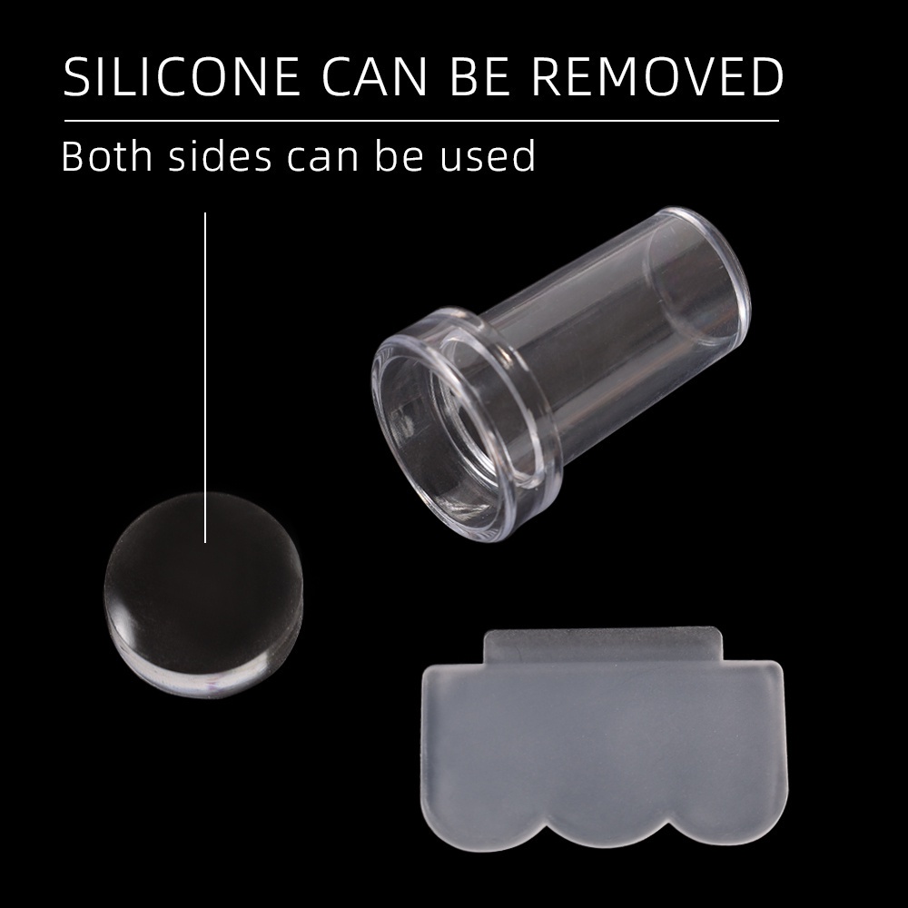 Reliable Durable Transparent Silicone Nail Stamp Scraper / DIY Print Art Stamping Stamper Plate Portable Polish Patte... - Image 3